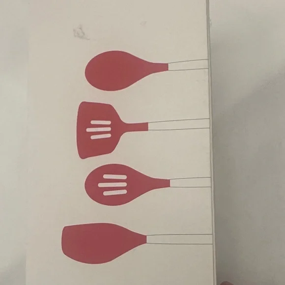 Sur La Table Red Silicone Utensil Set - Picture 3 of 6